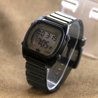 Jam Tangan Pria / Wanita Adidas Segi Rubber Black
