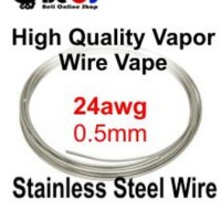 Jual wire Stainless Steel 24 awg-0.5mm / kawat vape Murah