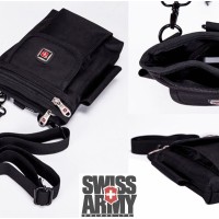 Jual Tas selempang army look pinggang carabiner swissgear import tactical Murah