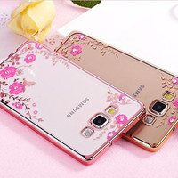 Casing Cover SAMSUNG A7 2016 Flowers Case Diamon GALAXY A5 2016