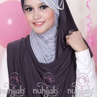Hijab Jilbab Kerudung Murah | Nuhijab Tts - Dark Grey Grey