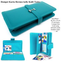 DOMPET KULIT SOFT HERMES KELLY KARTU KW EXPORT TOSKA