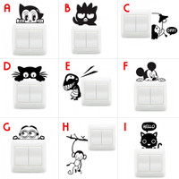 Jual Stiker Saklar Lampu Rumah Puluhan Karakter Lucu Unik Wall Sticker Murah