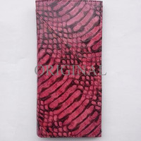 Dompet Kulit Ular Asli untuk Pria / Wanita Model Bifold Panjang