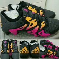 Sepatu Sepakbola Soccer Adidas X 15.1 2016 FG Black Pink Orange