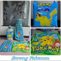 Jual M Sarung anak instan motif karakter (Sarung + sajadah + peci + tas) Murah