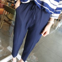 Jual celana panjang bahan wanita pants jogger kulot pants jeans fashion Murah