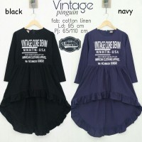GROSIR BAJU HIJAB ATASAN WANITA BLOUSE VINTAGE PINGUIN H