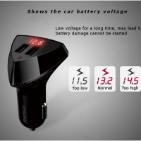 Jual Remax Car Charger 2 USB With Voltage Display ALIENS series RCC208 Murah