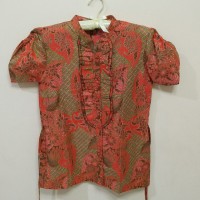 Jual B 3019 Kemeja Batik Wanita/Baju Batik/Atasan - Blouse Kerah Shanghai Murah