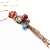 Spring Necklace by Diva Kalung Bunga Panjang Rantai Emas Hijab Jilbab