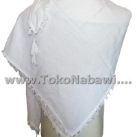 Jual Sorban Arab Putih Polos/Sorban Surban Haji/Sorban Tenun/Oleh Oleh Haji Murah