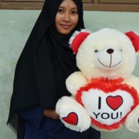 Jual Boneka Teddy Bear I Love You Cream 55cm SNI Murah