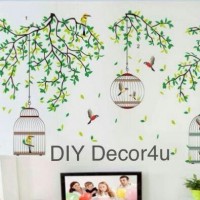 Jual WALL STICKER 60X90 JM7259 LEAVES N 3 CAGE Murah