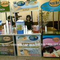 GOJEK.. STAND ES KEPAL MILO BOOTH MEJA LIPAT PROMOSI PORTABLE ETALASE