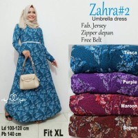 ZAHRA UMBRELLA DRESS ORI / GAMIS JERSEY BUSUI