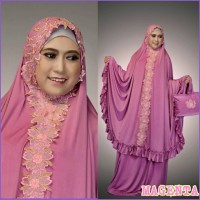 Jual Produsen Mukena Mukenah Dubai Katun Jepang Anak Abaya Magenta Murah