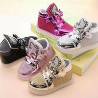 Jual Sepatu Lampu Boot Nyala Anak Hello Kitty Grosir Murah LED Shoes 26-30 Murah