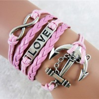 Jual Gelang Korea Import Murah Infinity Anchor Love GKP001 Murah