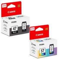 Paket Canon PG 47 & CL 57 Cartridge Original Untuk Printer E400