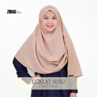 Jilbab pashmina instan / coklat susu