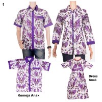 Sarimbit Batik | Batik Couple Keluarga Mega Mendung - Ungu