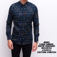 Jual 4392 Long Green Batik Songket Murah