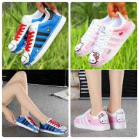02465 sepatu hellokity kets sepatu doraemon kets