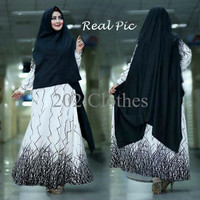 Model Baju Gamis Baju Muslim Baju Gamis Fashion CORINA SYARI PUTIH Ter