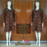 BAJU TUNIK DRESS BATIK WANITA MODERN TERBARU HIJAB SOLO MURAH CANTIK