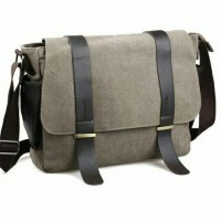 Jual tas selempang pria kanvas premium import/tas laptop/slempang kantor Murah