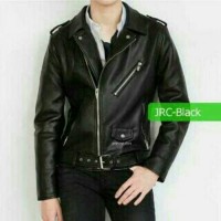 JAKET KULIT SINTETIS RAMONES ROCK N ROLL PRIA