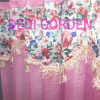 Jual gorden plisket sido kembang renda 1 x 180 Murah