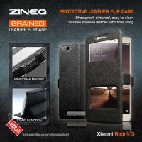 Xiaomi Redmi 3 Leather armor bumper cover dompet sarung flip case gaul