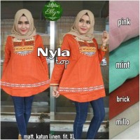 BAJU ATASAN WANITA BLOUSE MUSLIM TUNIK NYLA TOP