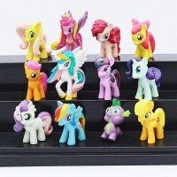Jual 12pc MY LITTLE PONY Action Figure Boneka Pajangan Miniatur Topper Murah