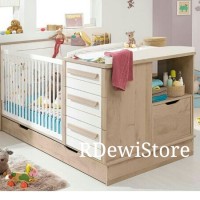 Box bayi, tempat tidur, ranjang, dipan bayi minimalis modern kayu jati