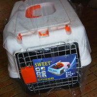 Jual Kandang Kucing Kelinci ( Pet Cargo Putih Coklat ) Murah