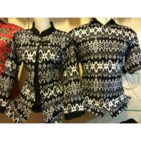 Jual Baju Batik Couple Monochrome Tribel Trand Fashion Pekalongan Murah