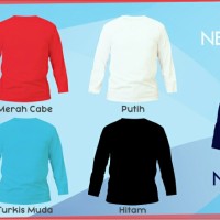 Jual Kaos Polos Lengan Panjang 20s Cotton Combed Size Xxl Murah