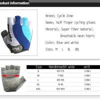 Jual Sarung Tangan Sepeda Outdoor CYCLE ZONE Half Finger Murah