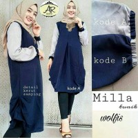 Jual Baju Atasan - Tunik Blouse Maxi Drees - Milla Tunik Murah