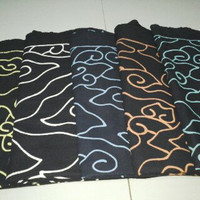 kain batik katun tulis mega mendung hitam/irengan
