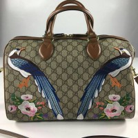 JUAL TAS GUCCI BOSTON BROWN GG MIRROR QUALITY