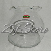 Aquarium Toples Untuk Ikan Hias - DLX Glass Shella Fish Bowl/ Pot - 4L