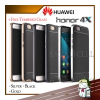 Jual Huawei honor 4x ipaky bumper soft case original + tempered glass Murah