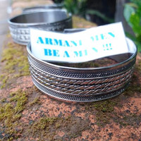 Gelang Monel Motif Perak Bakar (amos acc) -G