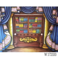 W 172333 Background foto wisuda/ rak buku studio photo