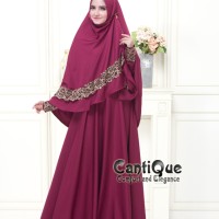 Gamis syar'i Terbaru Marun by CantiQue