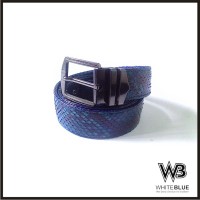 Ikat Pinggang/ Sabuk Pria Kulit Asli Ular Phyton Warna Biru